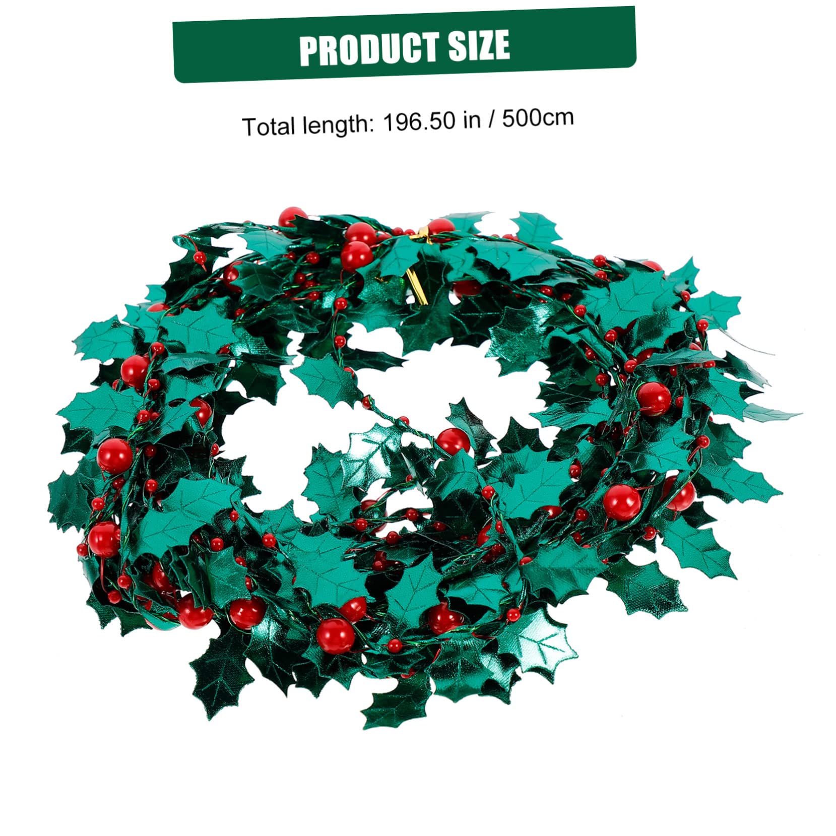 Striped Tinsel Christmas Curly Spray in Red and Green (28