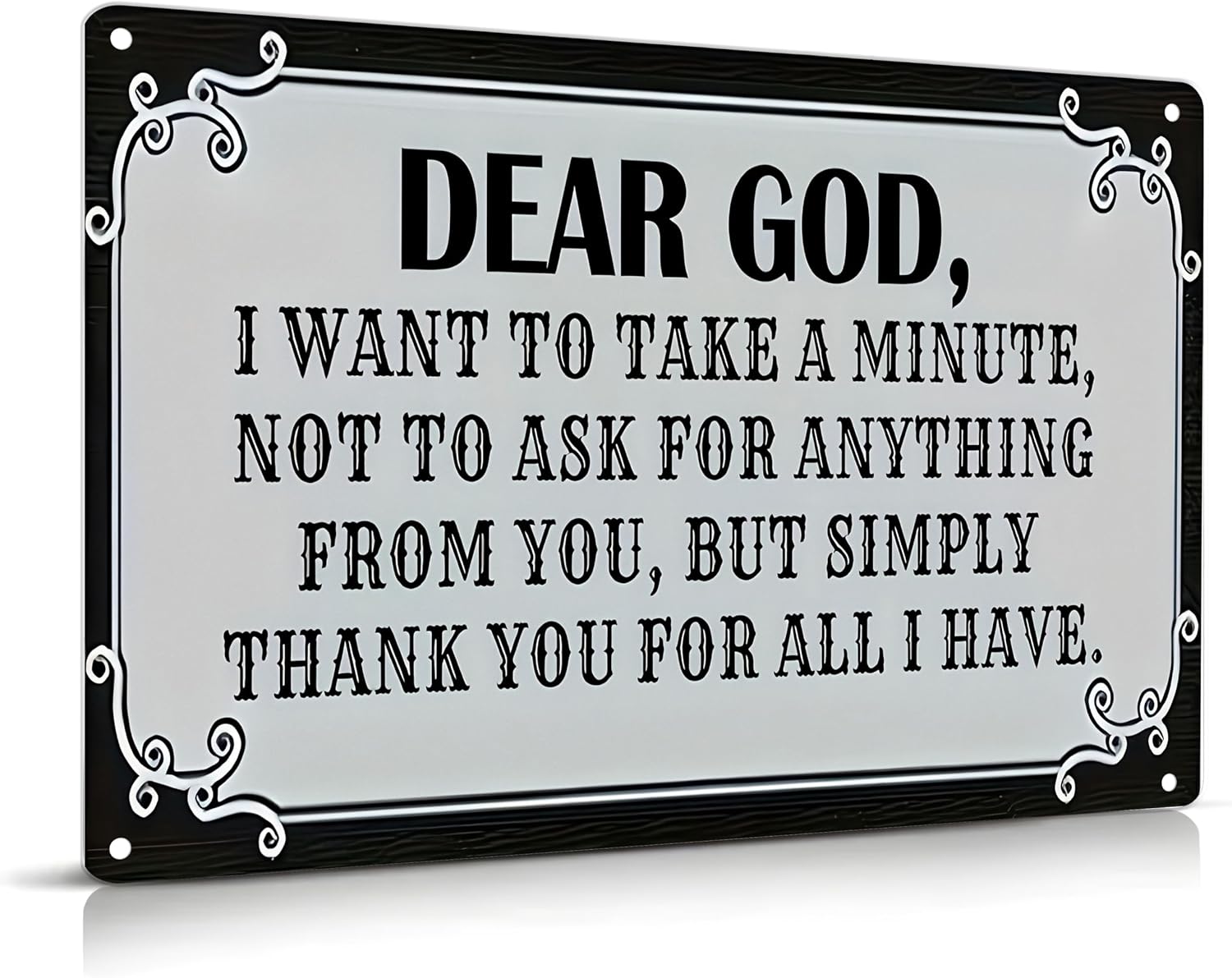 Thank God Christian Vintage Metal Sign Wall Decor 8x12 In