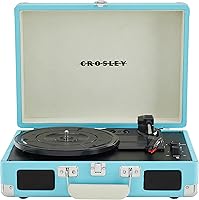 Vista 33 de Crosley CR8005F-GF Cruiser Plus - Tocadiscos de vinilo vintage de 3 velocidades con Bluetooth y maleta con altavoces integrados, diseño floral