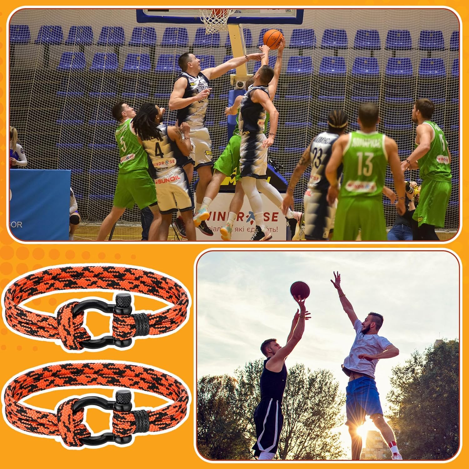 Tondiamo 12 Pack 2026 Senior Basketball Team Gifts Bulk Adjustable Woven Bracelets Bow Shackle Senior Night Basketball Gifts Sport Party Favors for Coach Player Teen Man Women Game Day - Image 7