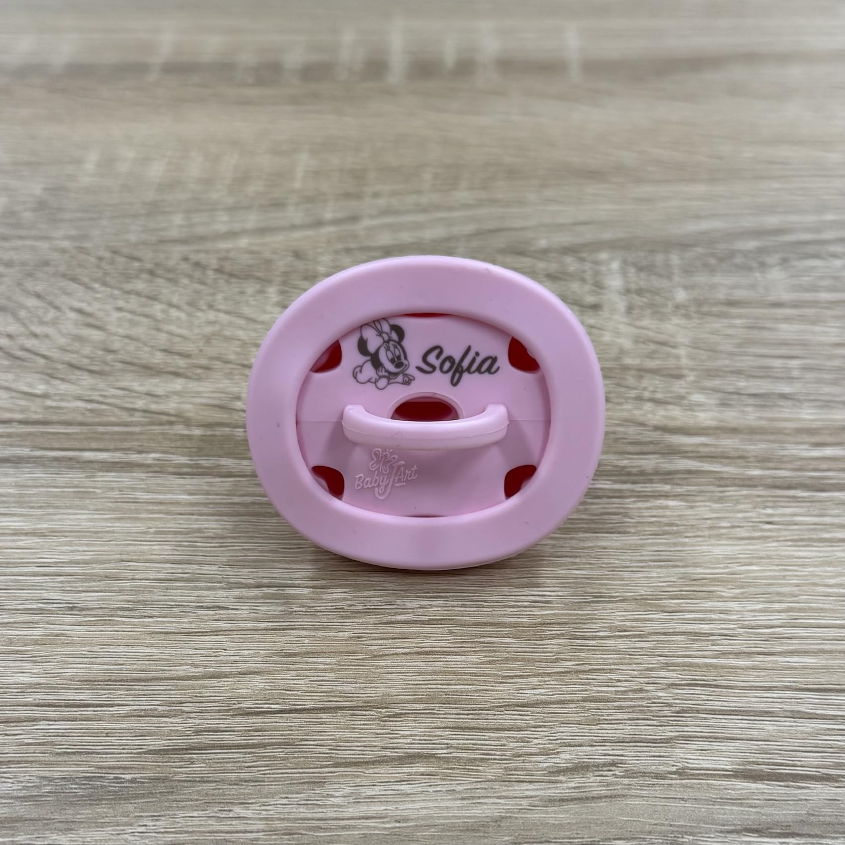 Babyschnuller mit Namen BABYJART Lovely | 2 Stück Schnuller - anatomischer Sauger aus BPA-freiem Silikon | 0-6/6-18 Monate (Beige-Salbei)