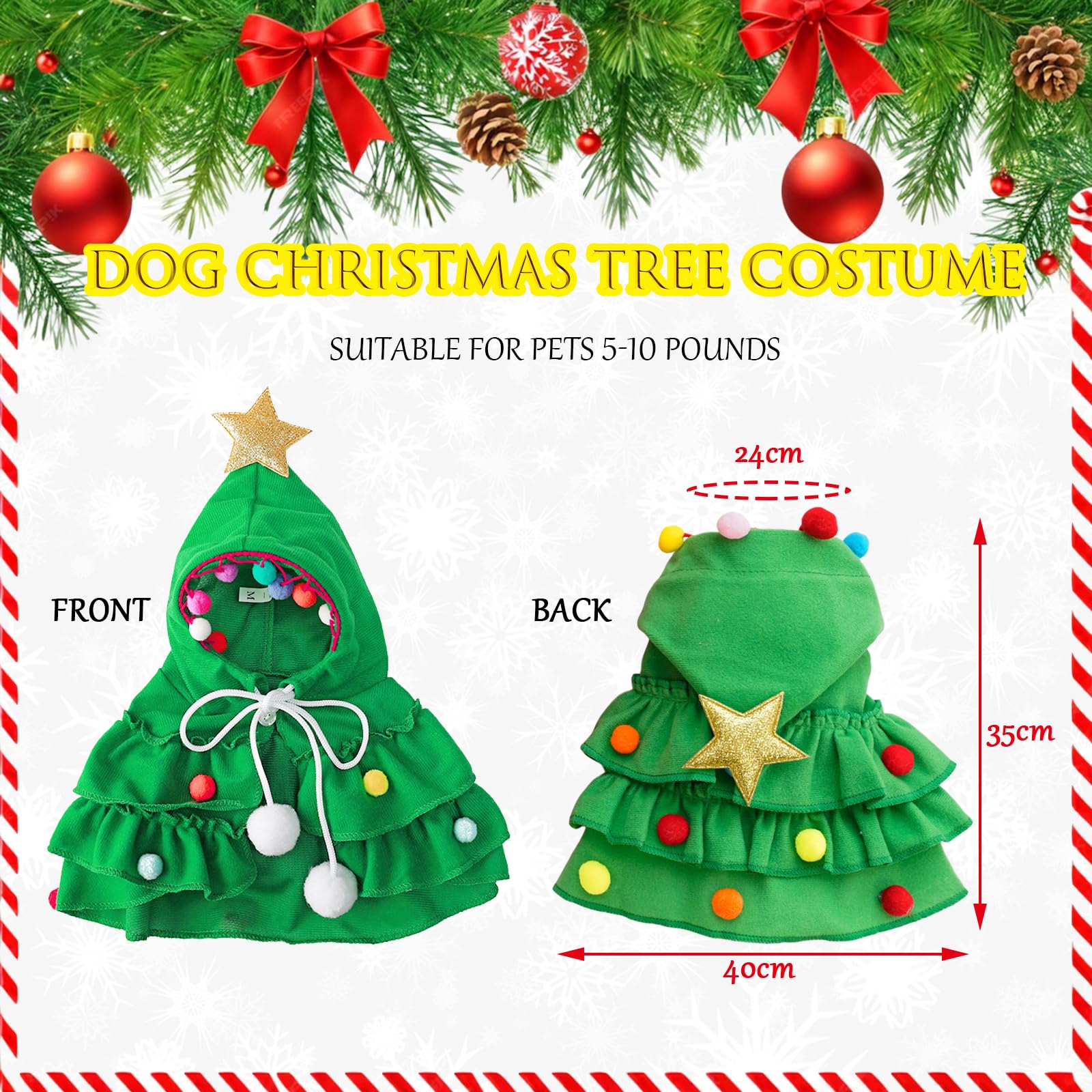 Costume De Noël Pour Animal, Costume Noel Pour Chat Chien