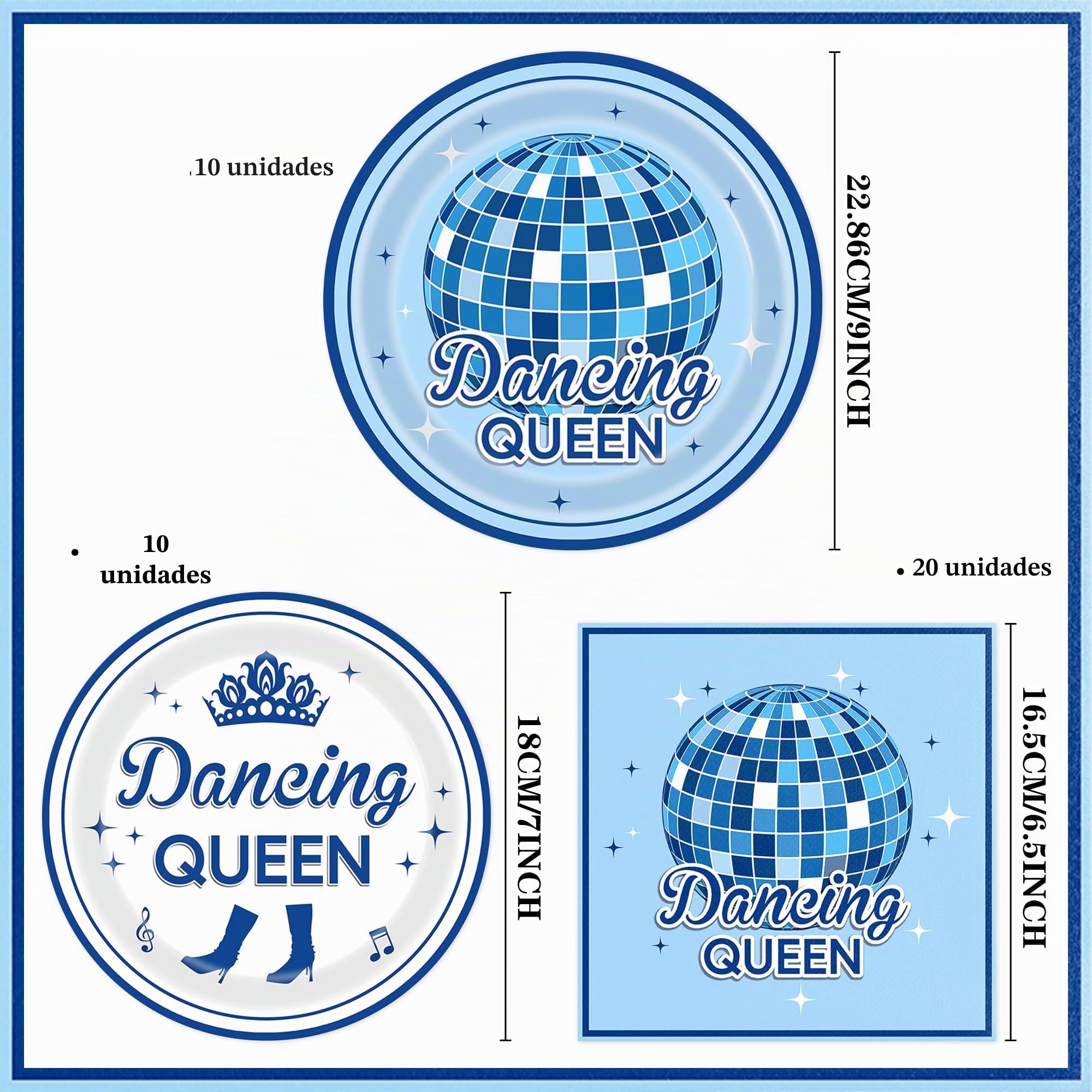 Roaring Good Time Platos y servilletas Dancing Queen para decoración de fiesta de discoteca Mamma Mia para cumpleaños, boda, despedida de soltera