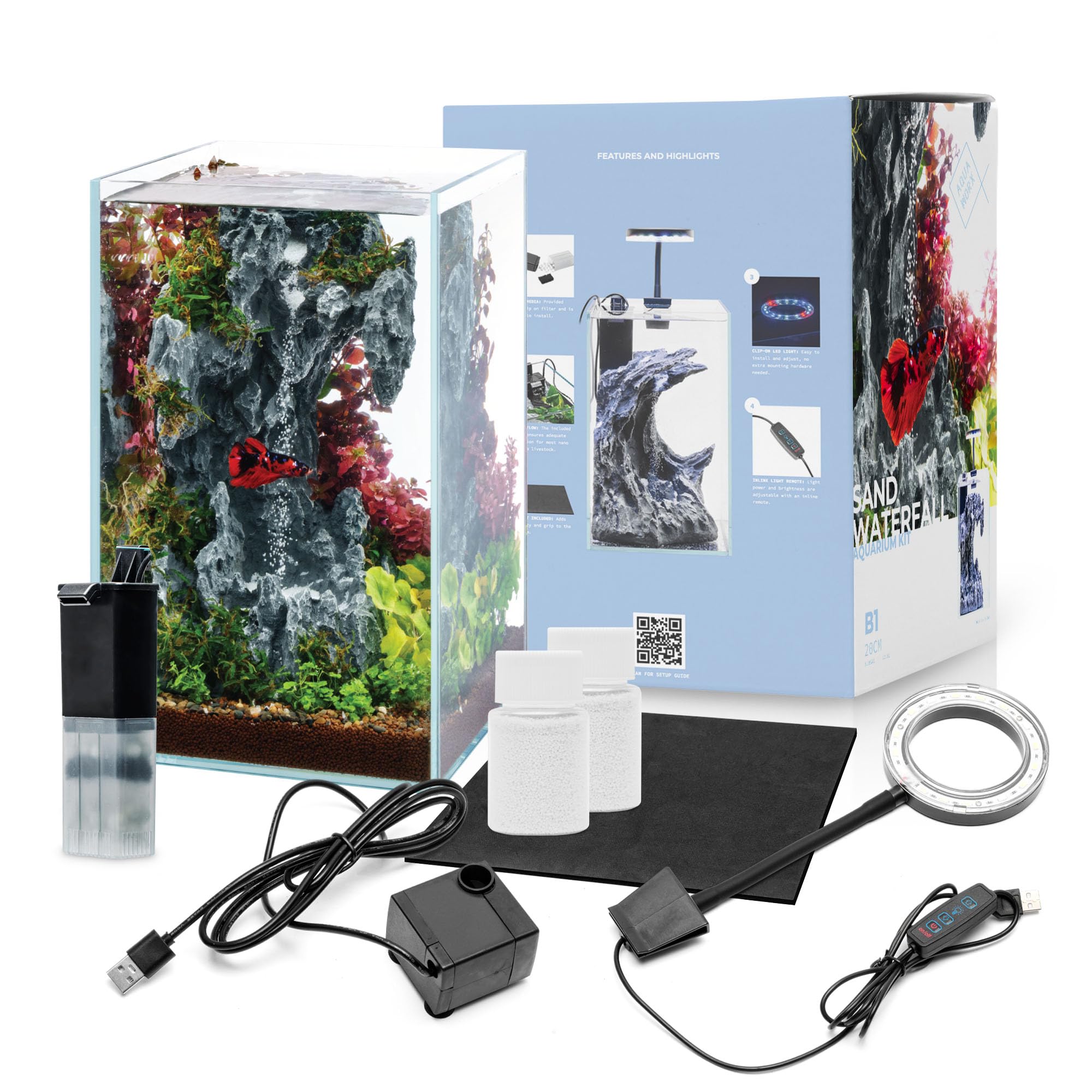 きゅうりNANO ACQUA 2点セット Amazon.com : Aqua Worx Sand Waterfall Tank Kit - Silent Operation