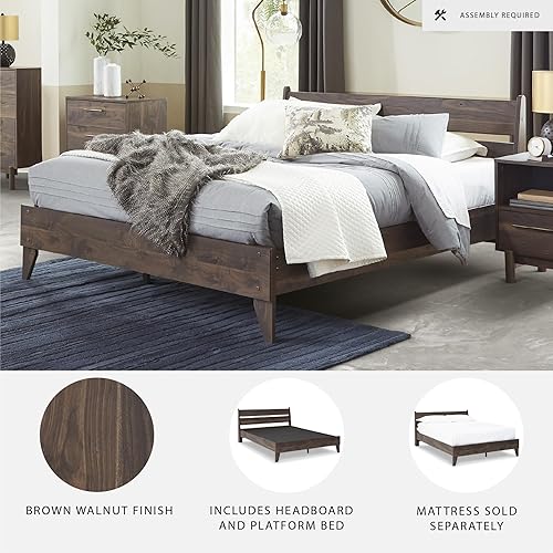 Miniatura 31 de Signature Design by Ashley - Base de cama con plataforma de granja casual Shawburn, tamaño matrimonial, cal desgastada Encalar,Gris (rustic