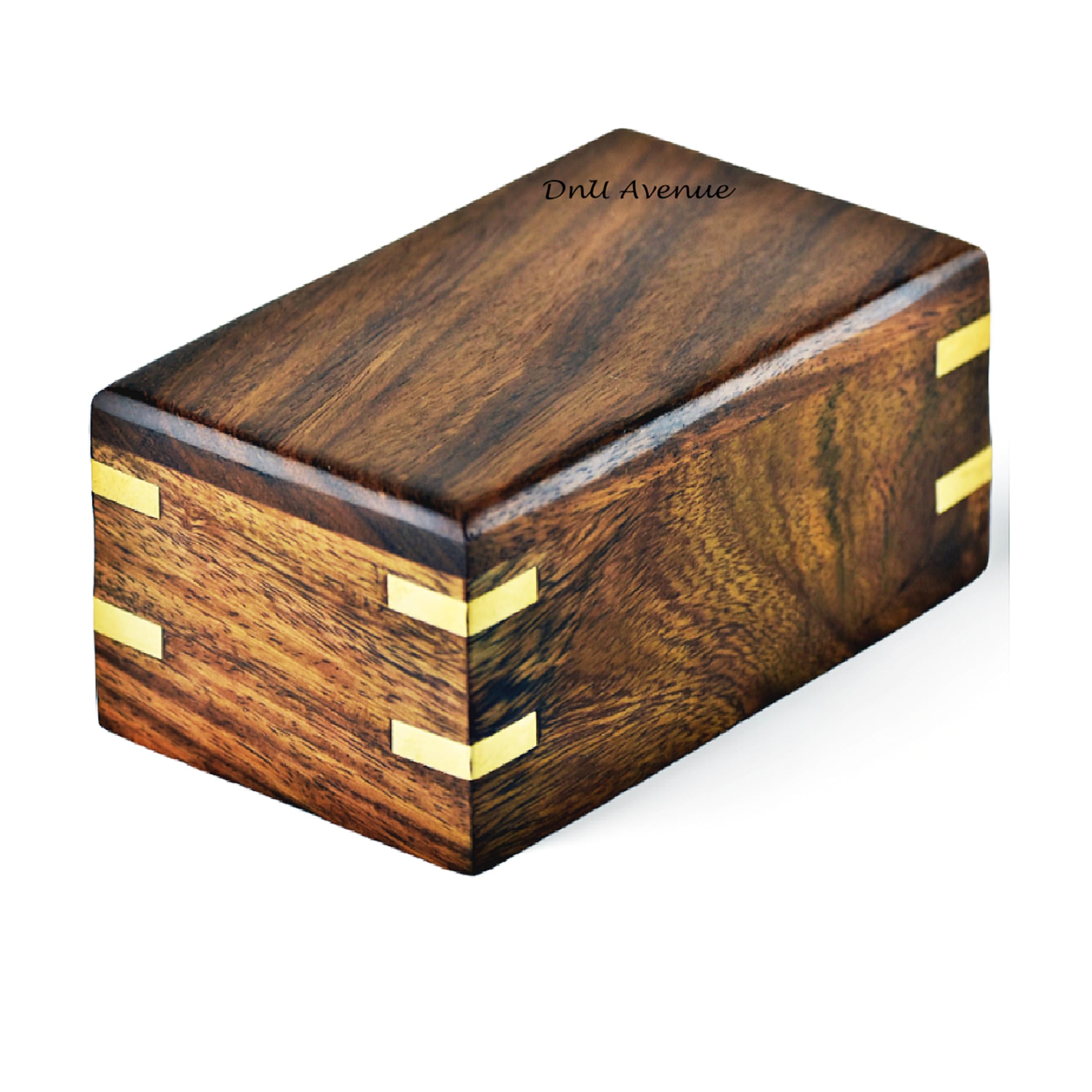 Urna de cremación de madera de palisandro hecha a mano para cenizas humanas, caja de recuerdo conmemorativa de entierro para adultos, urna funeraria para seres queridos, capacidad de 12 libras, 5 x 3