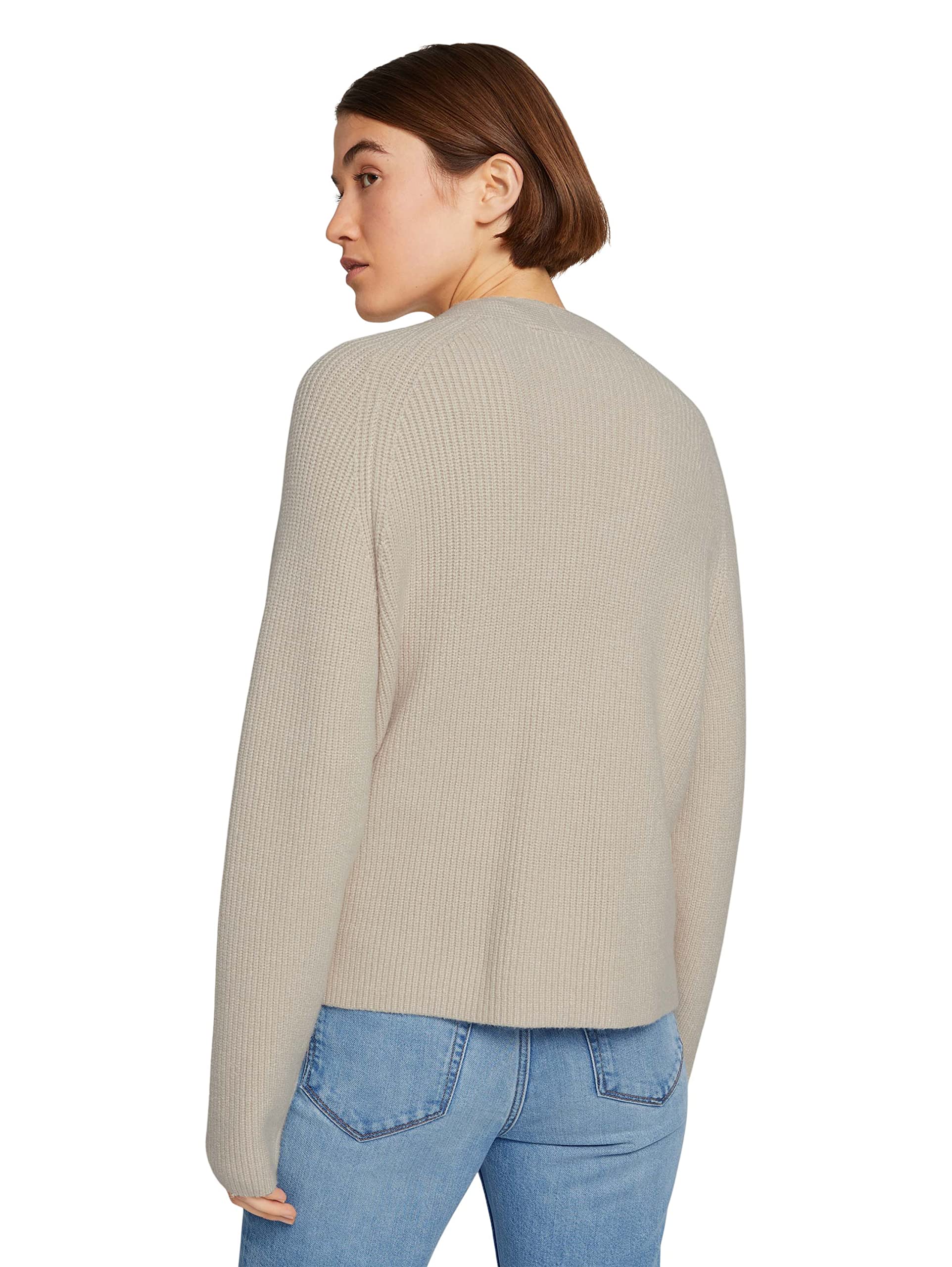 TOM TAILOR Denim Damski Basic Kardigan 1030000, 10336 - Light Cashew Beige, M