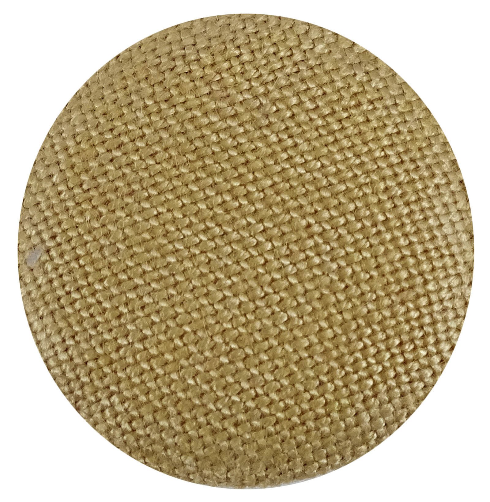 Knitwit Decorative Beige Round Rayon Fabric Covered 2 Holes Coat Suit Buttons Sewing Craft - Pack of 12 Pieces