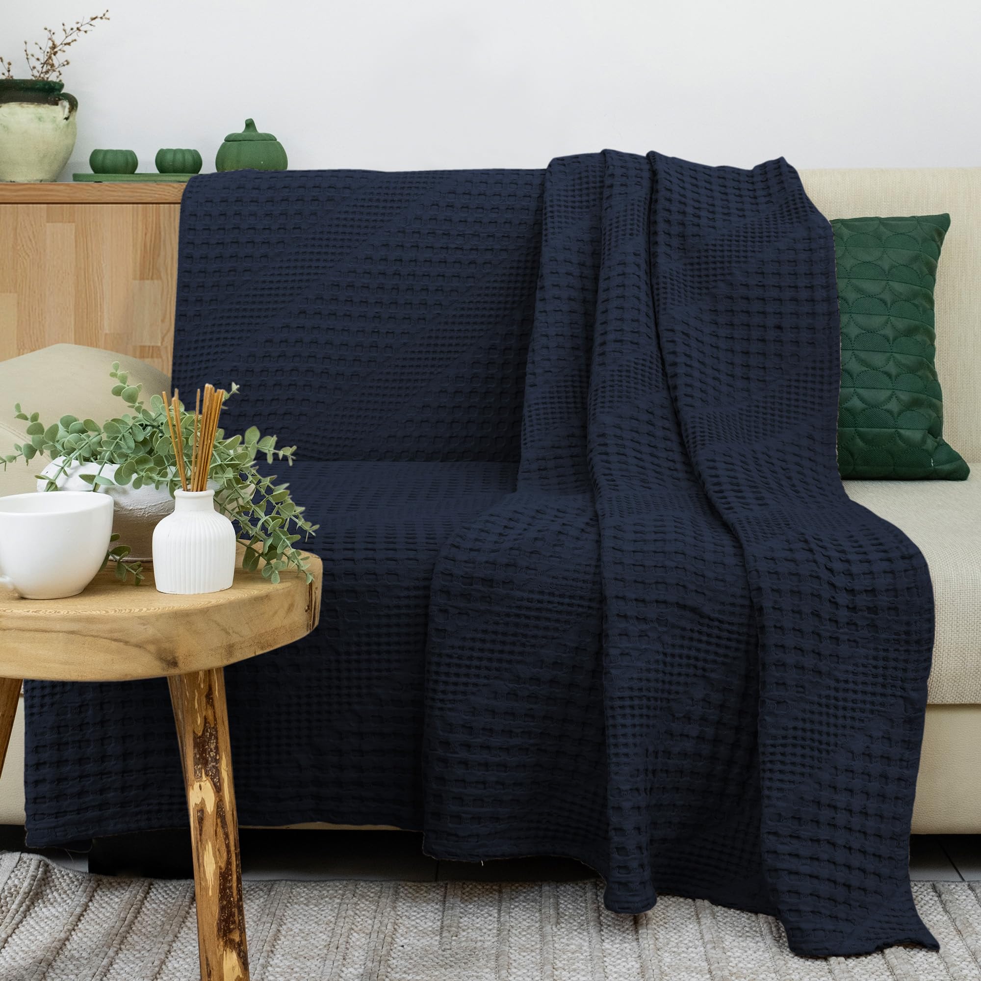 Milam London Soft Throw Blanket, Navy Blue, 170 x 250 cm - Image 3