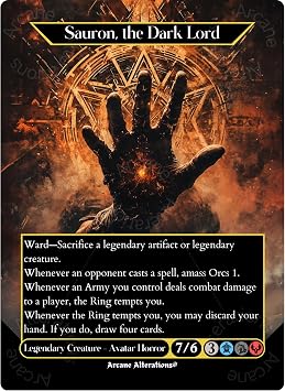 Sauron, The Dark Lord - Full Art Altered Art Custom Proxy Cards