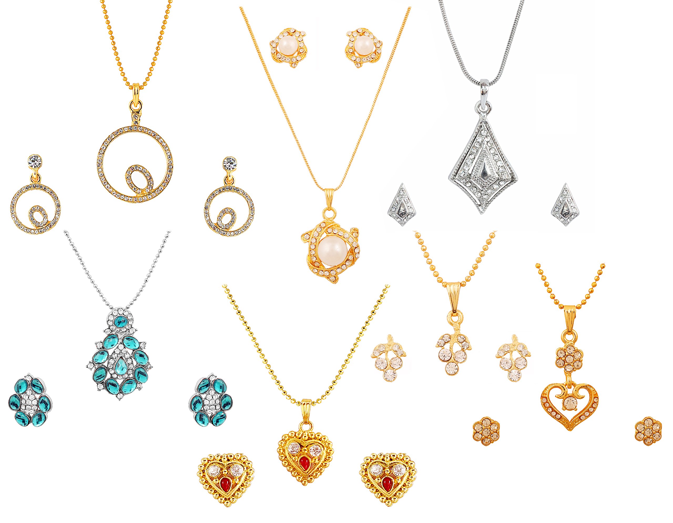 Touchstone Youth Desire Alloy Pendant Sets for Women (Multicolour) Combo of 7 (B06XW6JJ56) Amazon Price History, Amazon Price Tracker