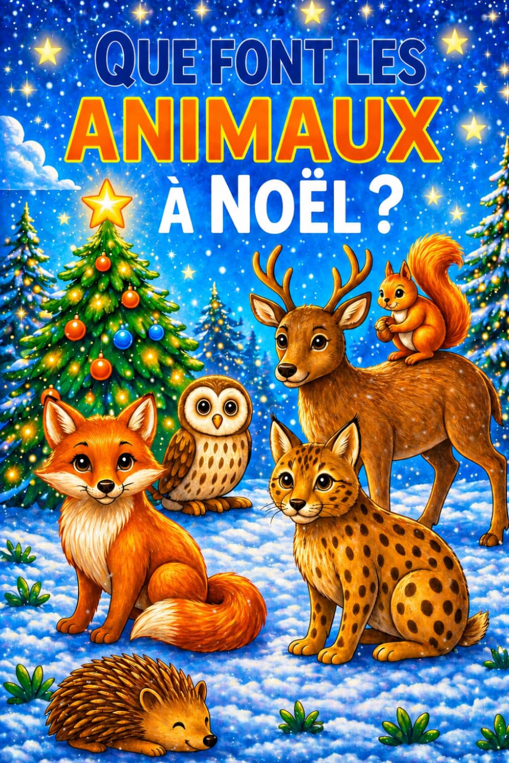 Que font les animaux à Noël: Animaux de la forêt avec 36 illustrations en couleurs (Que font les animaux au rythme des saisons ?)