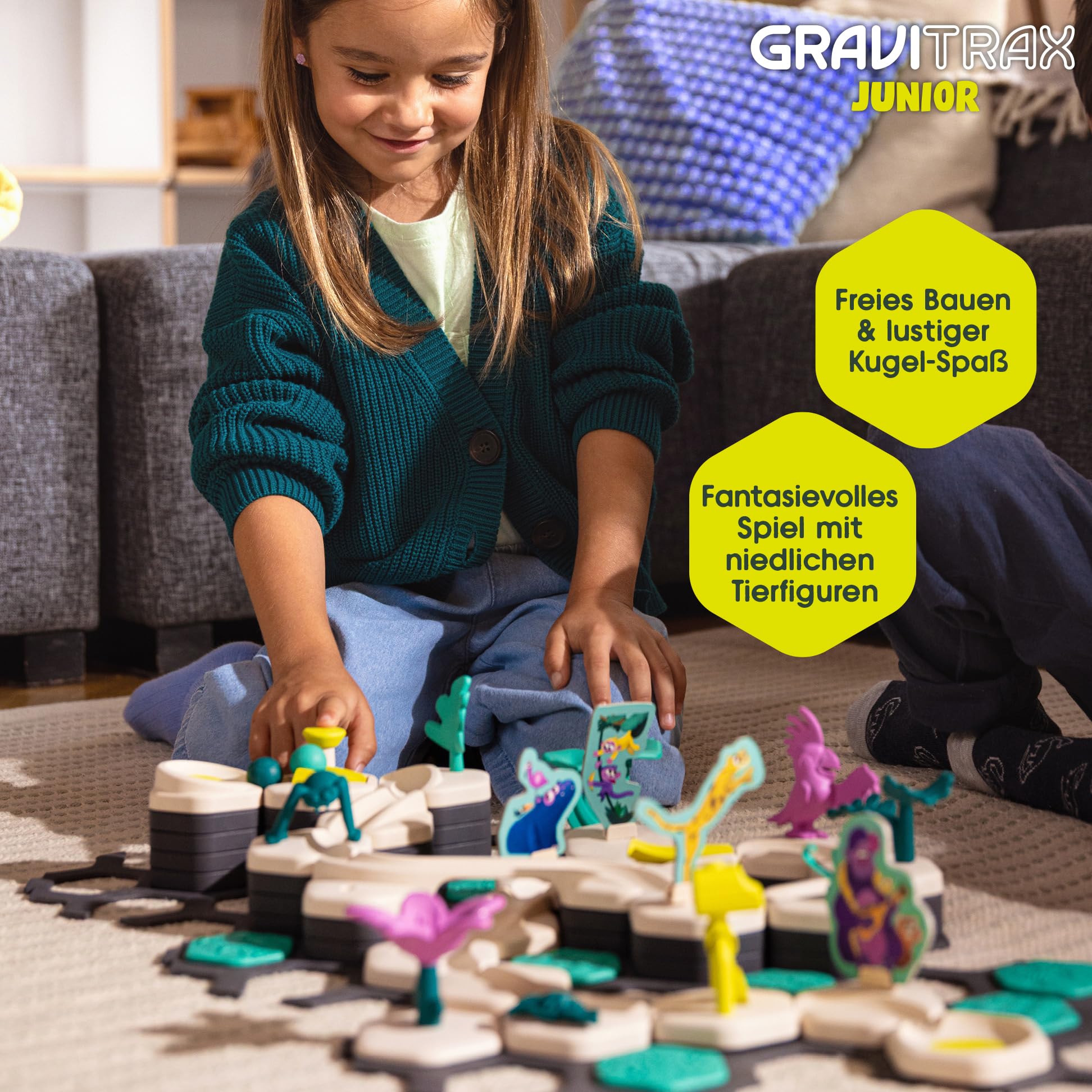 Ravensburger GraviTrax Junior Starter-Set XXL 27059 - Murmelbahn überwiegend aus nachwachsenden Rohstoffen mit Themenwelten, Lernspielzeug und Konstruktionsspielzeug für Jungs und Mädchen ab 3 Jahren