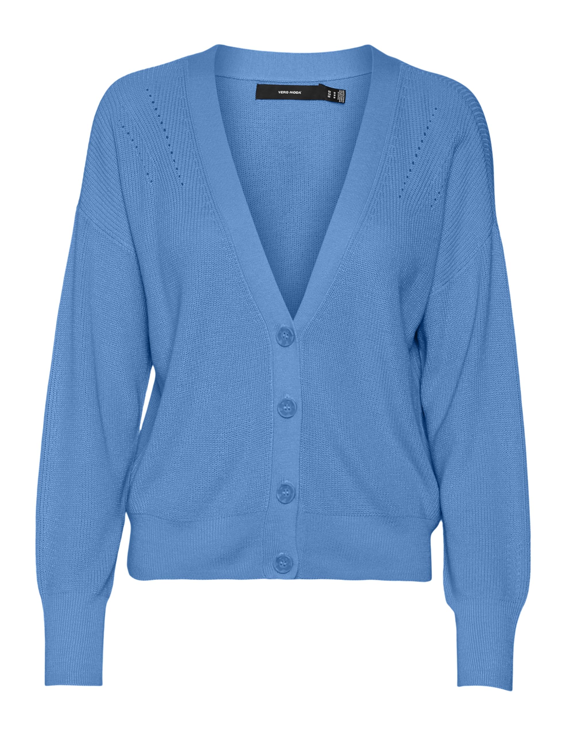 VERO Moda Damen Vmnewlexsun Ls Short V-Neck Car Ga Noos Strickjacke