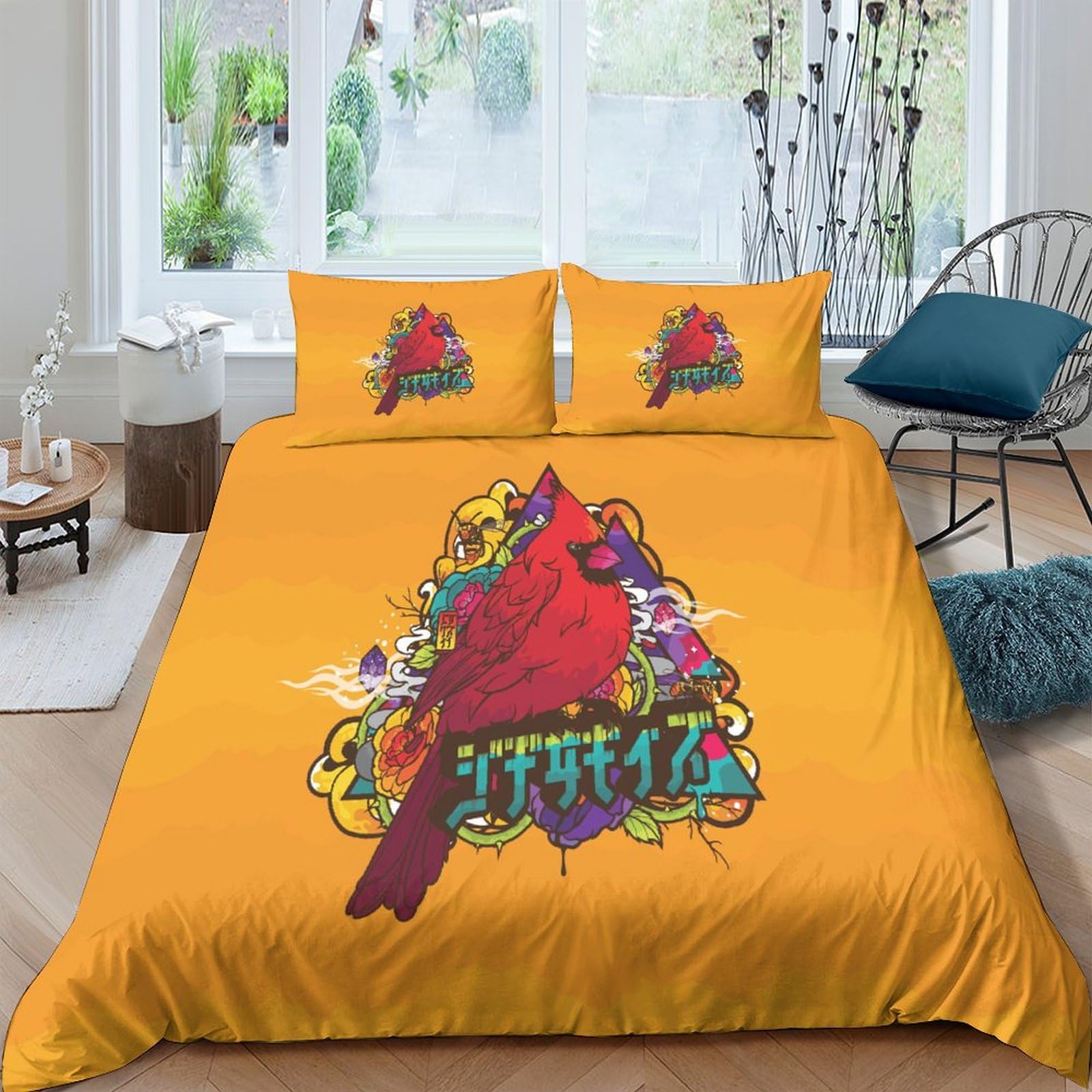 Housses de couettes perroquet pour chambre adulte et enfant lit King