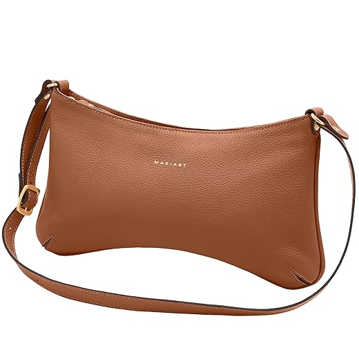 Mariart Lavanda Bolsa Shoulder Feminina de Couro Bovino Legítimo