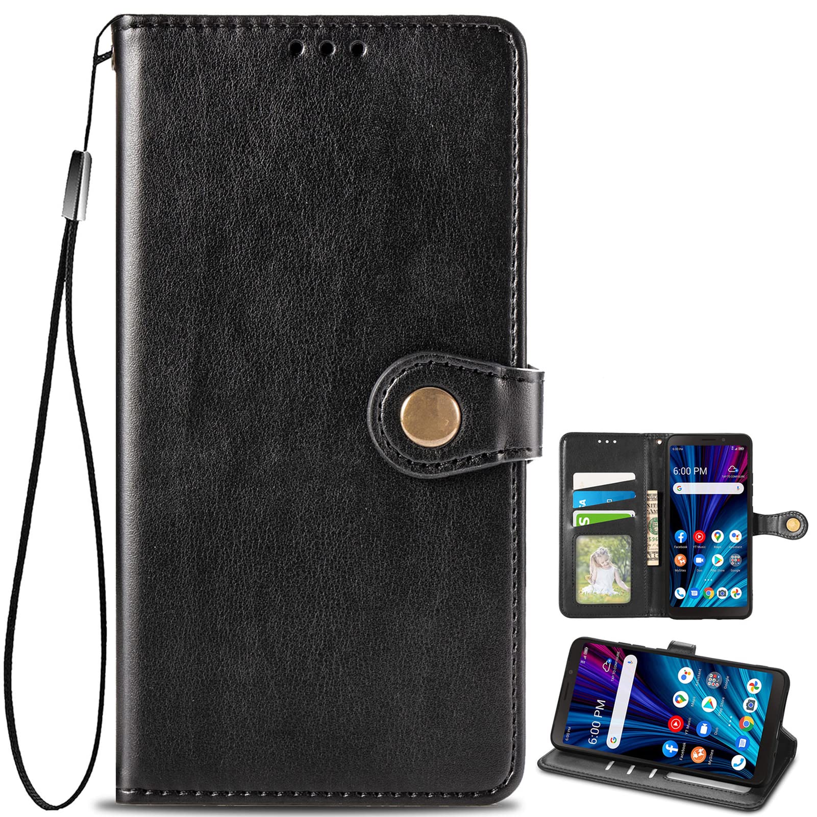 K-S-Trade Custodia per Nokia G11 Plus Cover Compatibile con Nokia G11 Plus con Cuffie Auricolari Custodia Libretto Magnetica Portafoglio Flip Wallet Case Porta Carte in Similpelle PU Removibile
