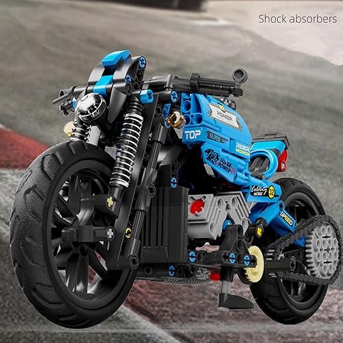 Miniatura 2 de CAEROKEERL Juego de juguetes de bloques de construcción de motocicleta, 469 piezas, modelo MOC, adecuado para 8, 9, 10, 11 niños mayores de 12 años