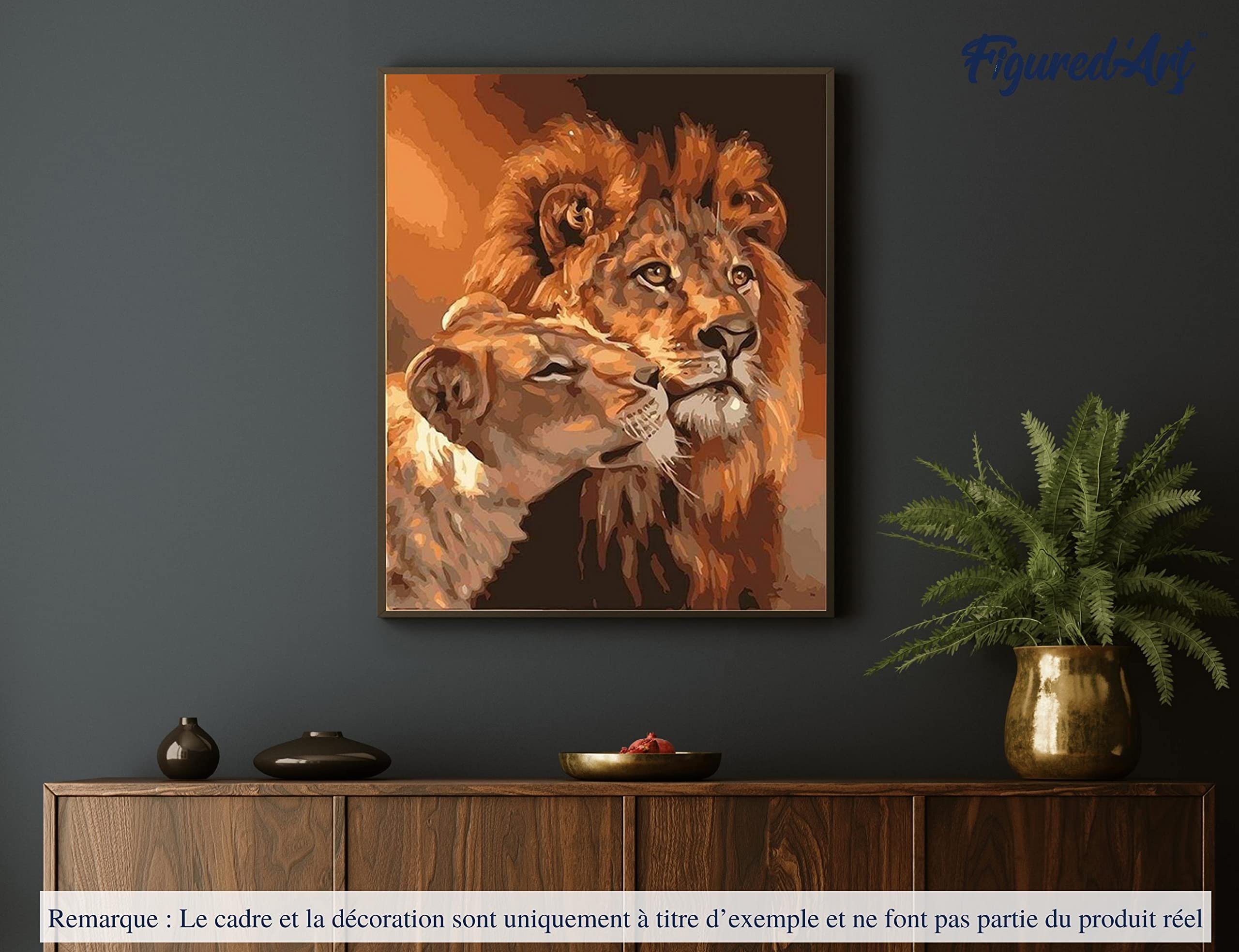 Figured'Art Malen Nach Zahlen Pferde-Trio - DIY Bastelset 40x50cm Für Erwachsene