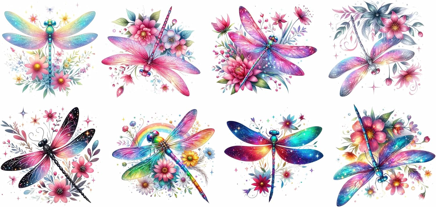 Amazon.com: Colorful Dragonfly Wall Decals for Nursery，Lovely Insect ...