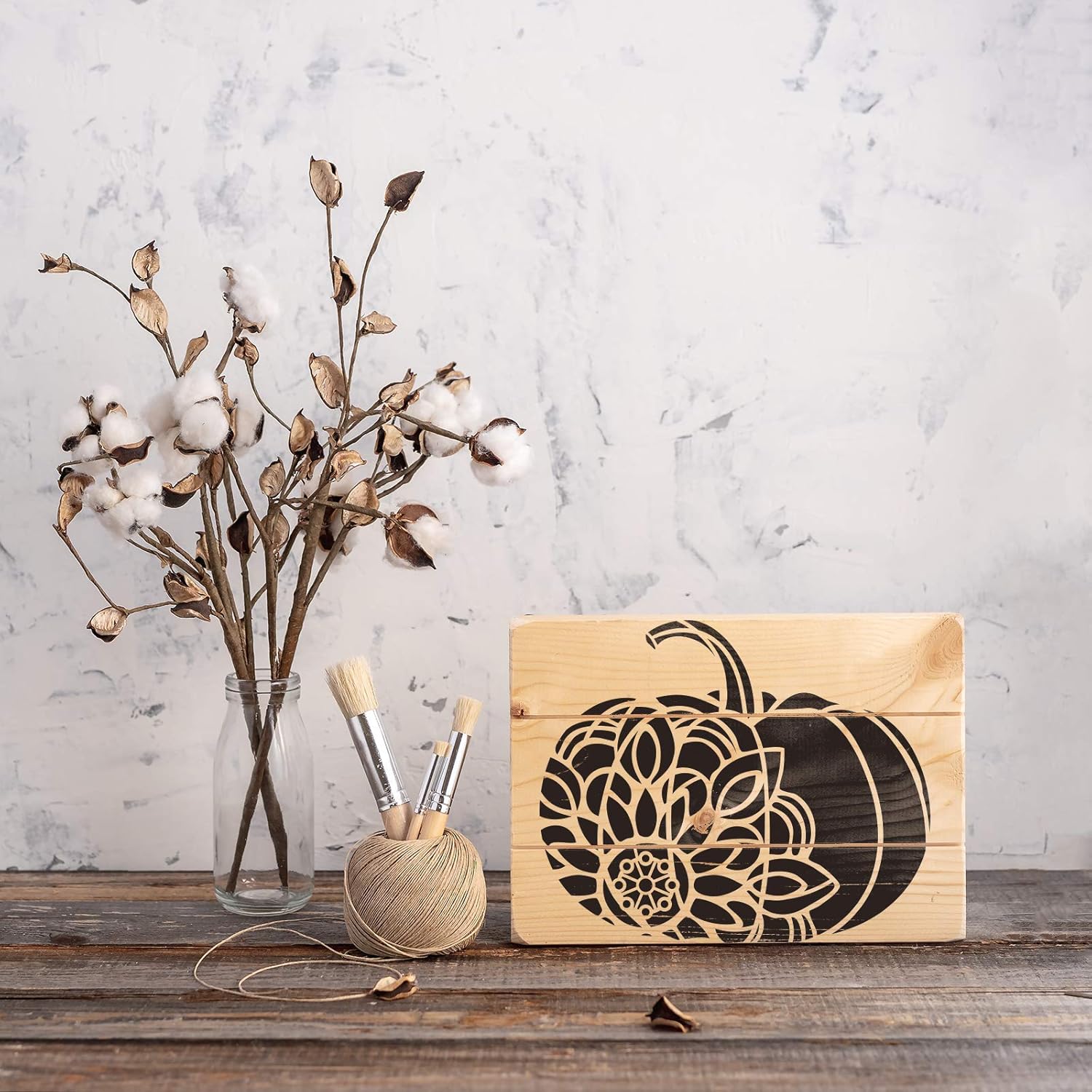 Mandala Pumpkin Stencil - Cozy Fall Scenes in Art and DIY, Stenciling