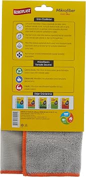 Koroplast Microfiber Glass Cloth Single, Double Sided Microfiber Cleaning Cloth 35x35 cm, Laptop, Computer, Television, Telephone, Glass, Window, Mirror, Car, Dust, Feather, Scratch Resistant for Vehicle Cleaning