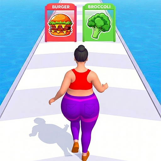Twerk Run Race Food Running Games - Fit to fat eating challenge Game 2026 icon