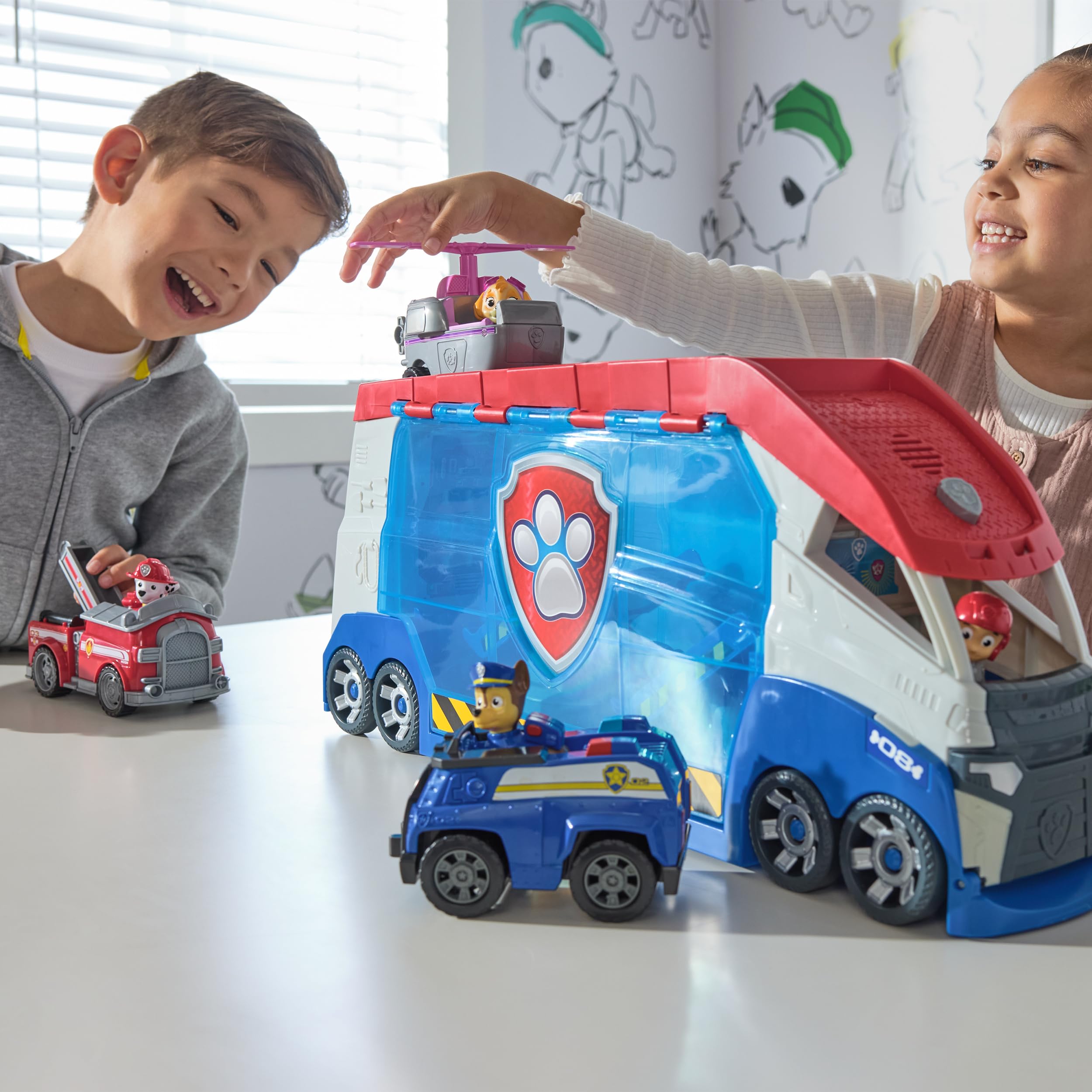 Generic Paw Patrol Set Chase Craft Bag, Brosse à dents souple clignotante 3+, 75 ml, dentifrice, brosse à dents pour tout-petits, brosses à dents pour enfants, brosse à dents