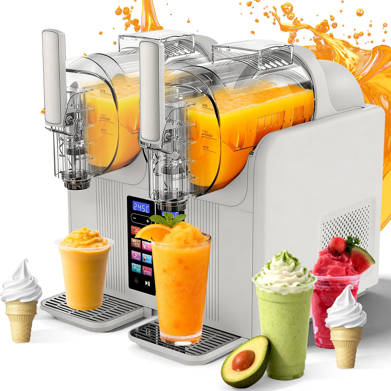 Amazon | Hanchen スラッシュマシン 卓上 2L*2 430Wハイパワー 【6in1
