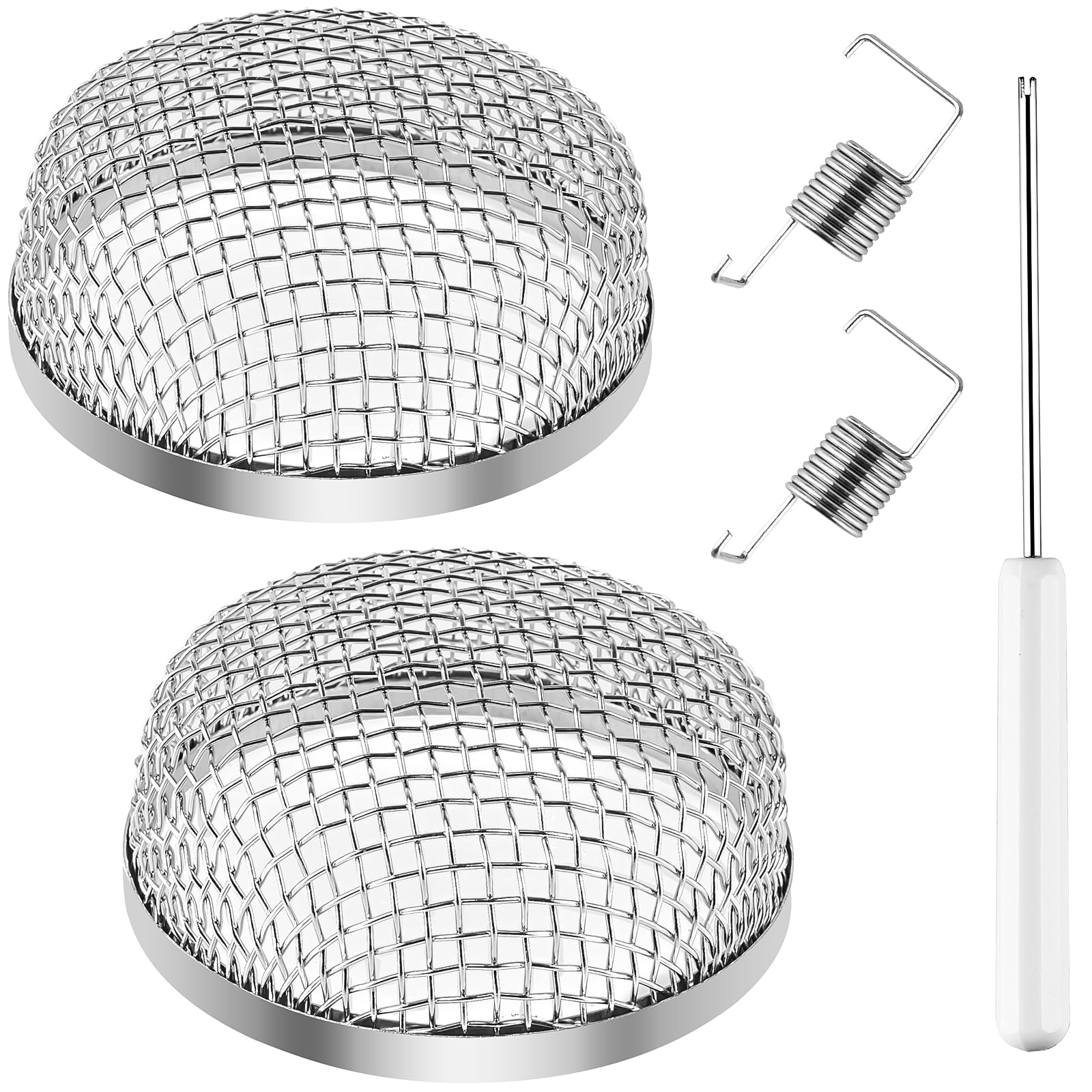 Cesilili 2PCS RV Furnace Vent Screen with Premium Stainless Steel, RV Heater Vent Cover with Installation Tool - heating ventilation and air conditioning | Mubboo