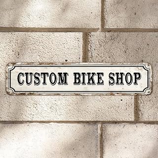 Custom Bike Shop Aluminum Sign Farm Barn Iron Painting Sign Custom Vintage Tin Aluminum Sign Antique Plaque Metal Sign Decoration for Party Graduation Birthday Garden 4x18in