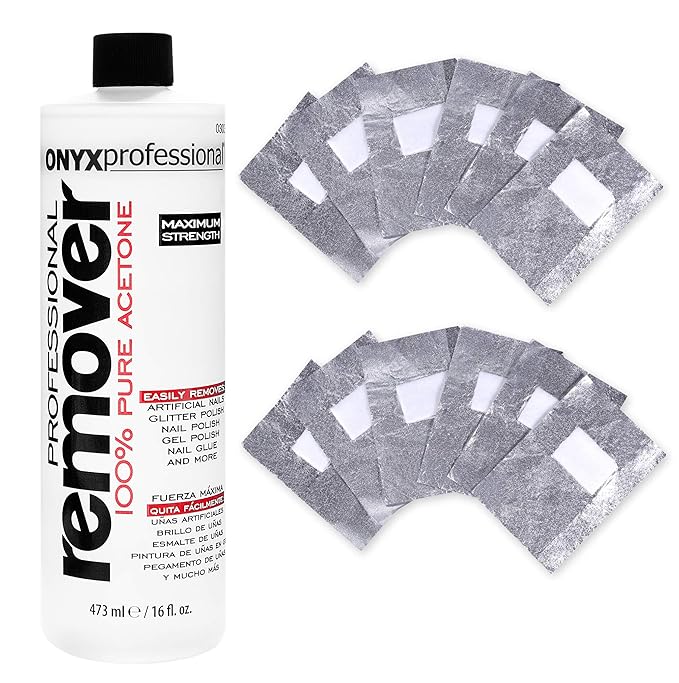 Onyx Professional 100 Acetone Nail Polish Remover Kit
