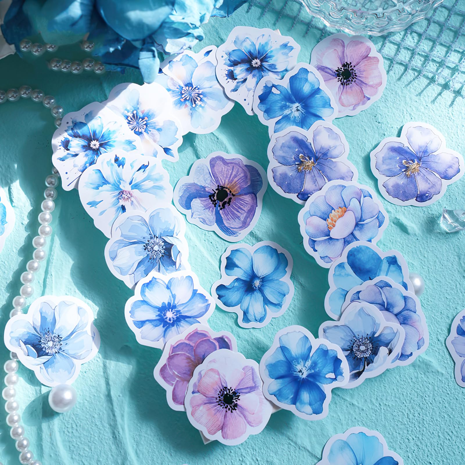 46 Adesivi Foresta E Fiori Per Scrapbooking, In Vinile Impermeabile, Decorazioni Fai Da Te Per Album, Laptop, Bottiglie - 5