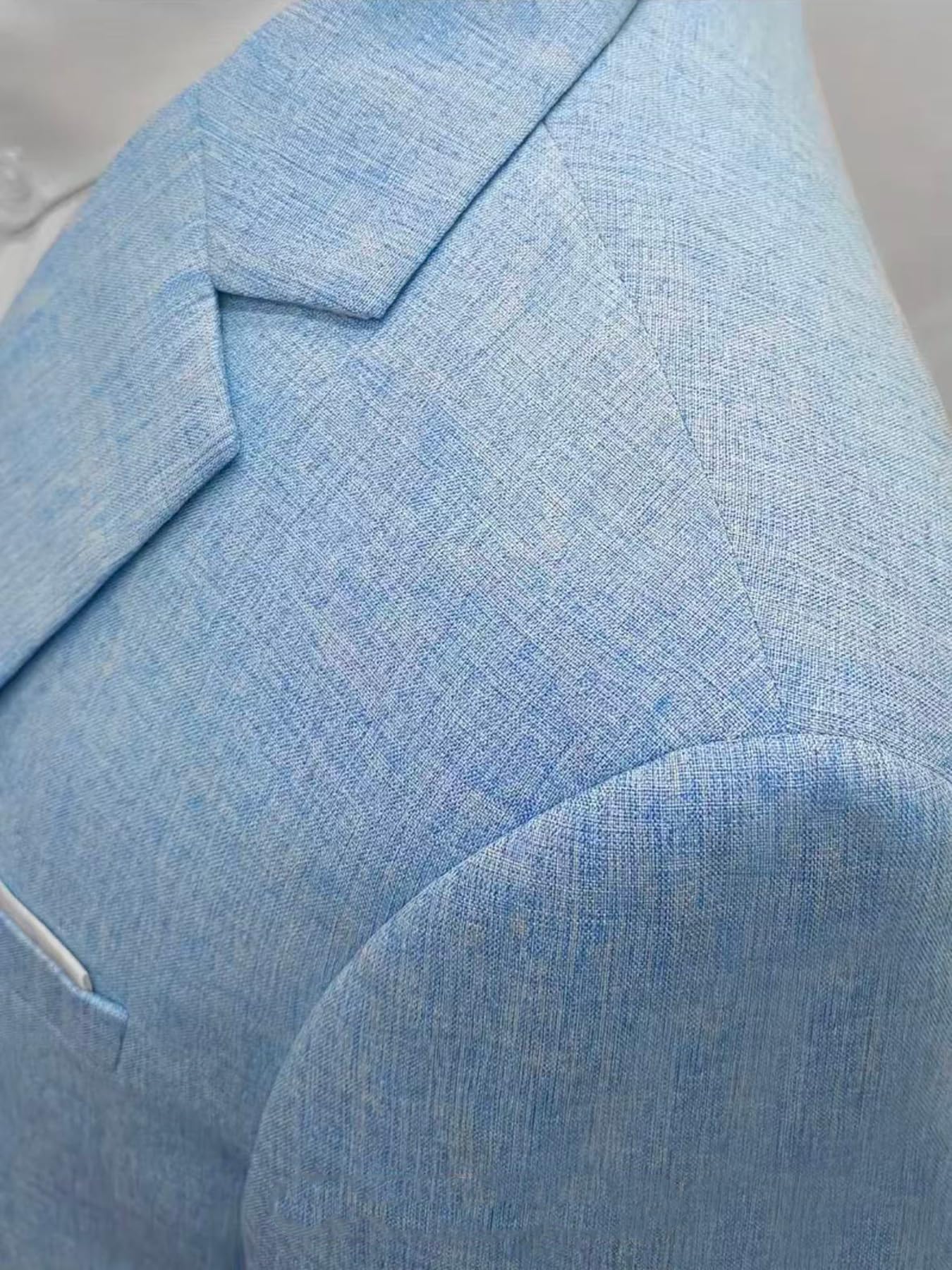 Giacca Sportiva da Uomo in Lino, Giacca Leggera in Blend Blend in Lino, Giacca da Giacca da Business con Corte Sottile e Tasche per Il Lavoro, Abbigliamento Quotidiano per Matrimoni