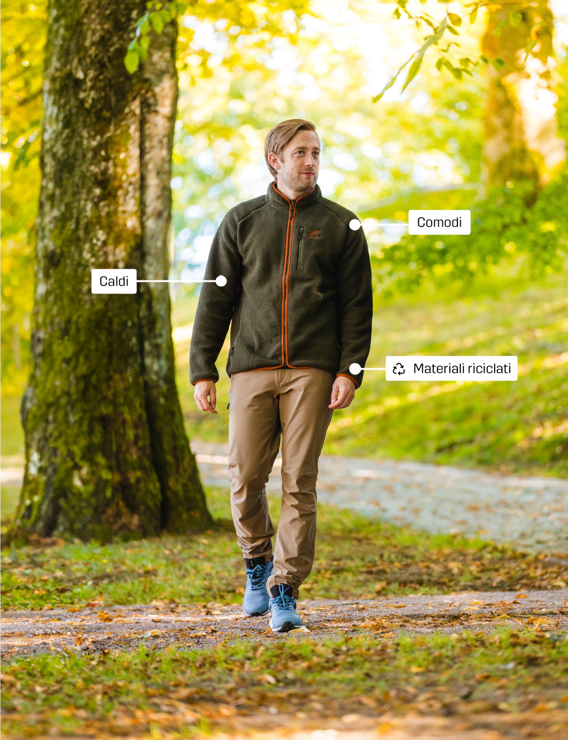 RevolutionRace Canyon Full-Zip Pile Fleece da Uomo, Giacca in Pile da Esterno Perfetta per l'escursionismo