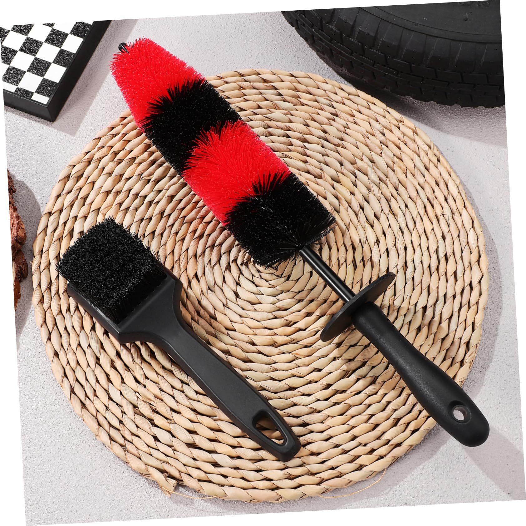 Gatuida 3sets Spazzole per Pulizia Ruote Spazzola per Cerchi e Pneumatici con Testa Flessibile per Detailing Auto e Lavaggio Accessori Auto per Pulizia e Profonda