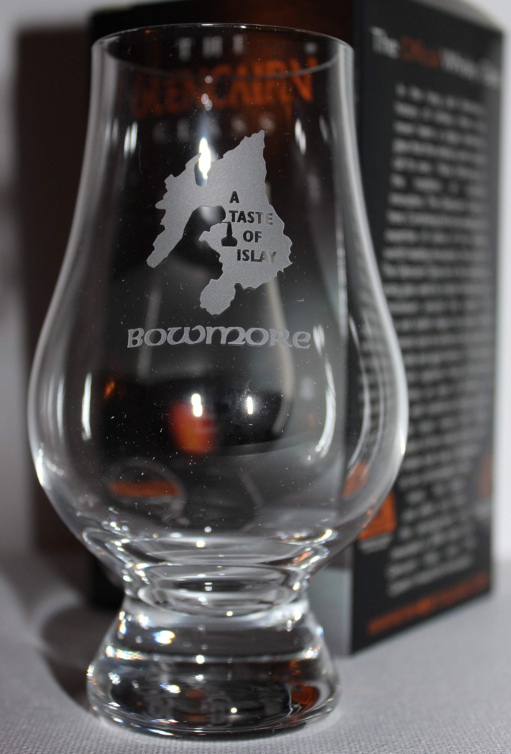 BOWMORE A TASTE OF ISLAY BRANDED WHISKY GLASS IN GIFT CARTON