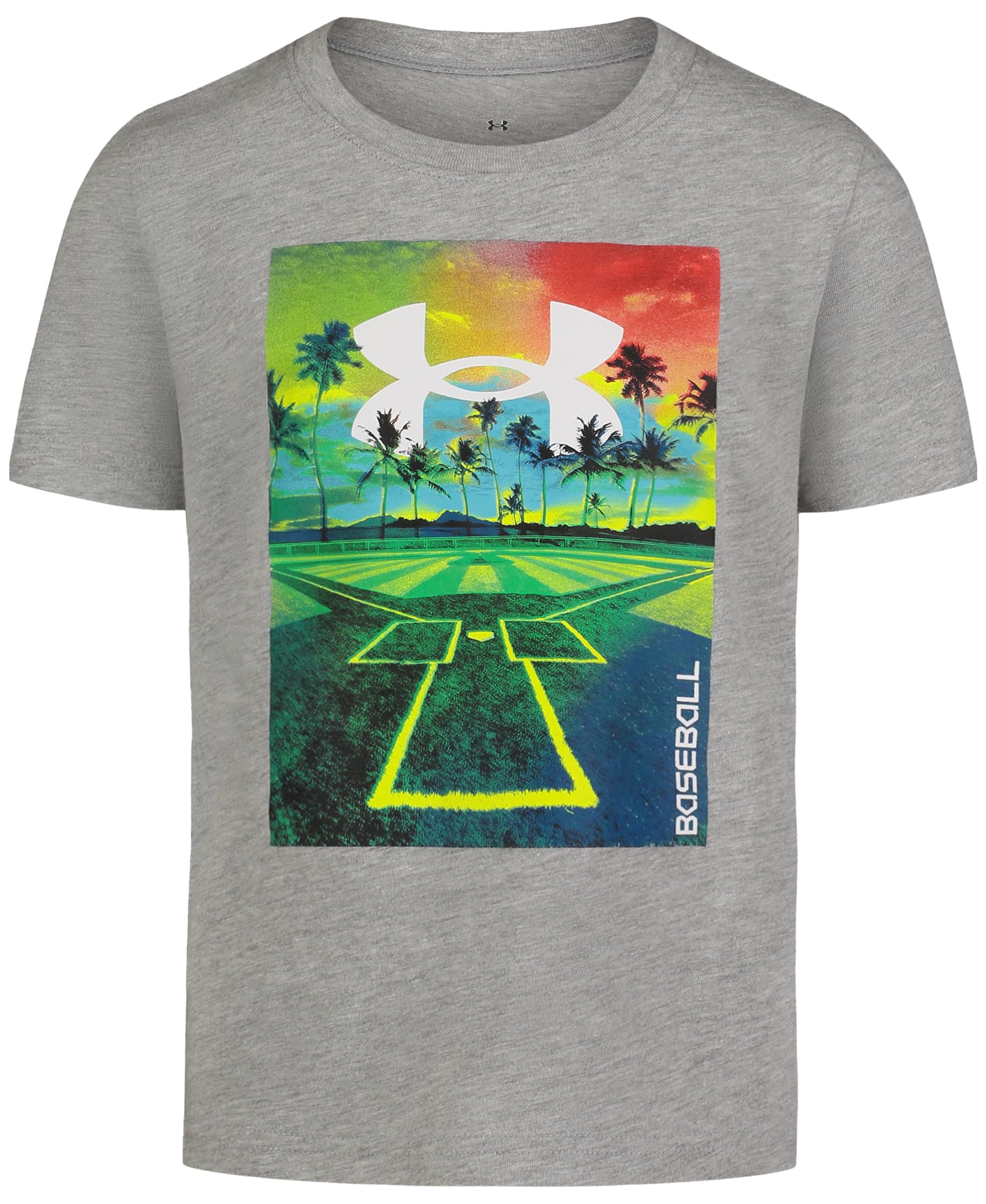 Under Armour Boys' Short Sleeve Baseball Graphic T-Shirt, Lightweight &amp; Breathable, Relaxed Fit