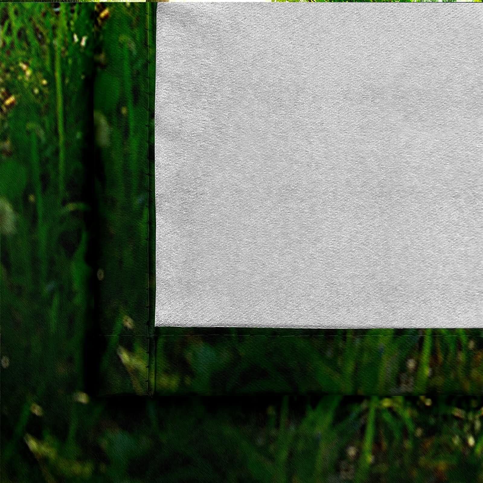 Nieprzezroczyste zasłony balkonowe zestaw 2,2 x 234 W x 214H cm, zasłony z oczkami krajobraz drzew i mniszek lekarski zielone zasłony do pokoju