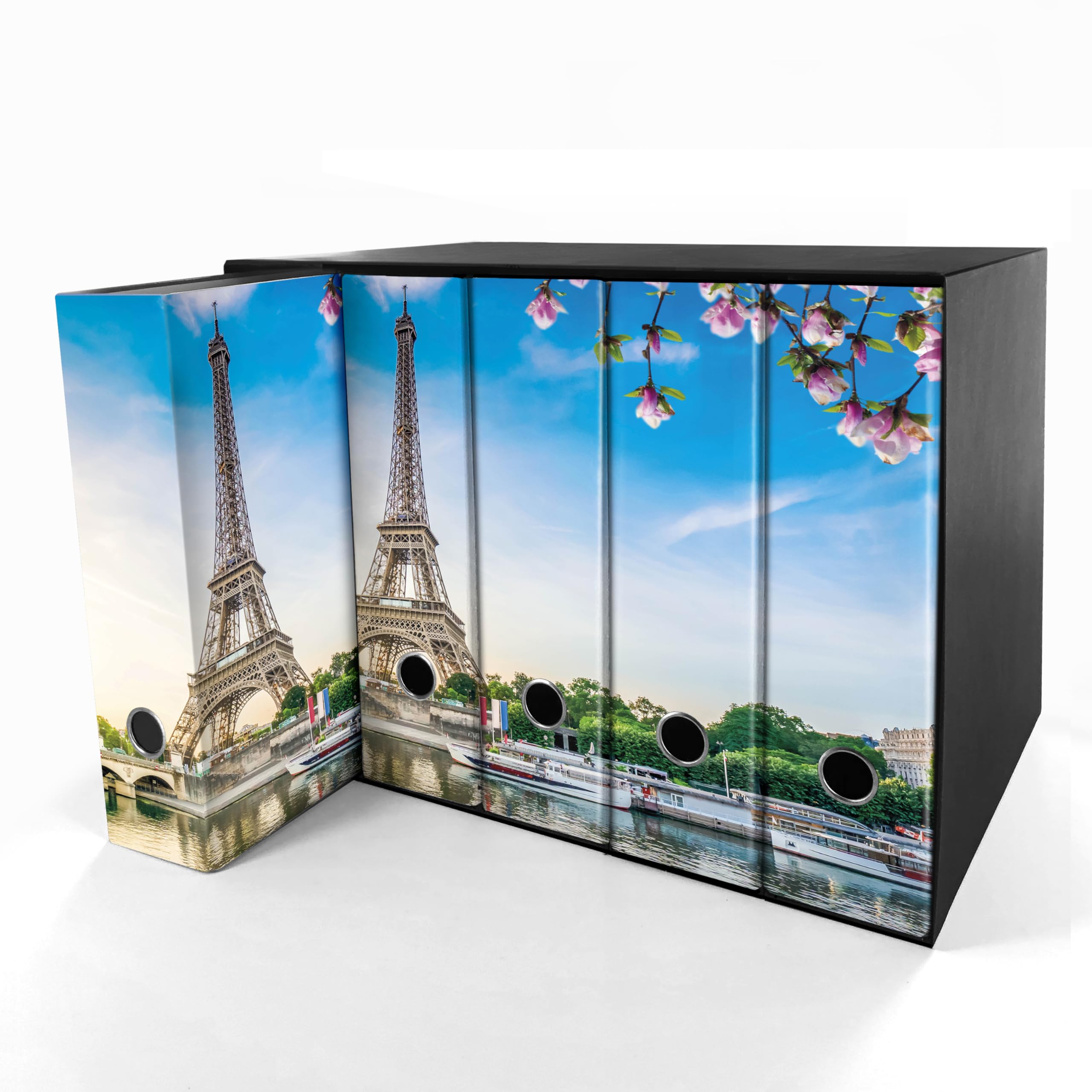 Set da 5 raccoglitori ad anelli - PARIGI (H31 cm con 2 anelli)