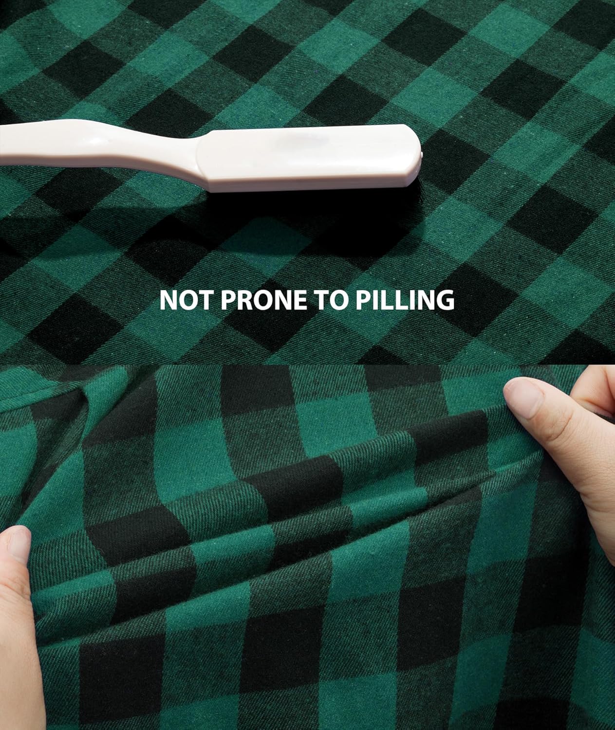 ZITY 3 Pack Men's Flannel Hoodie Shirts Long Sleeve Casual Vintage Button Down Plaid Shirt Jacket with Pocket - Image 5