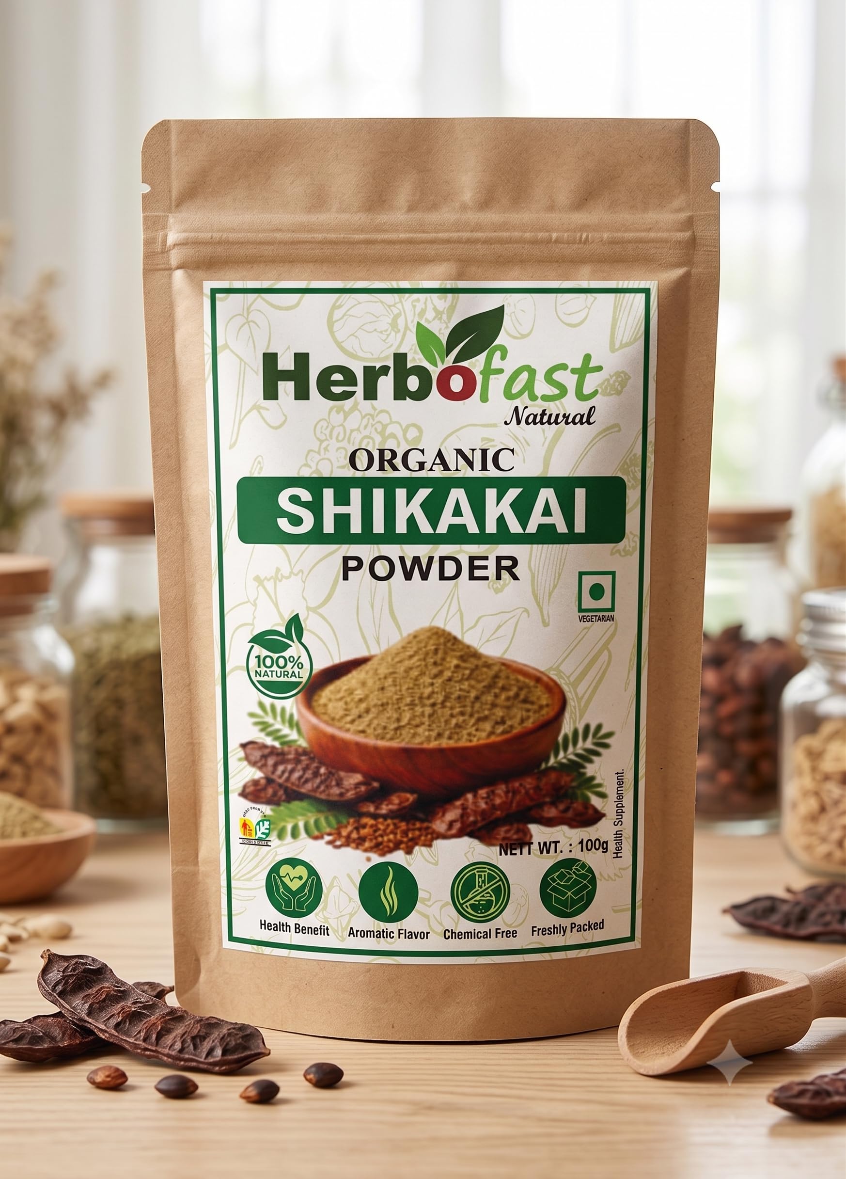Shikakai Powder For Hair 100% Natural | Chemical Free, Promotes Hair Growth, Natural Detangler, Reduces Dandruff, All Hair Types-picture-17