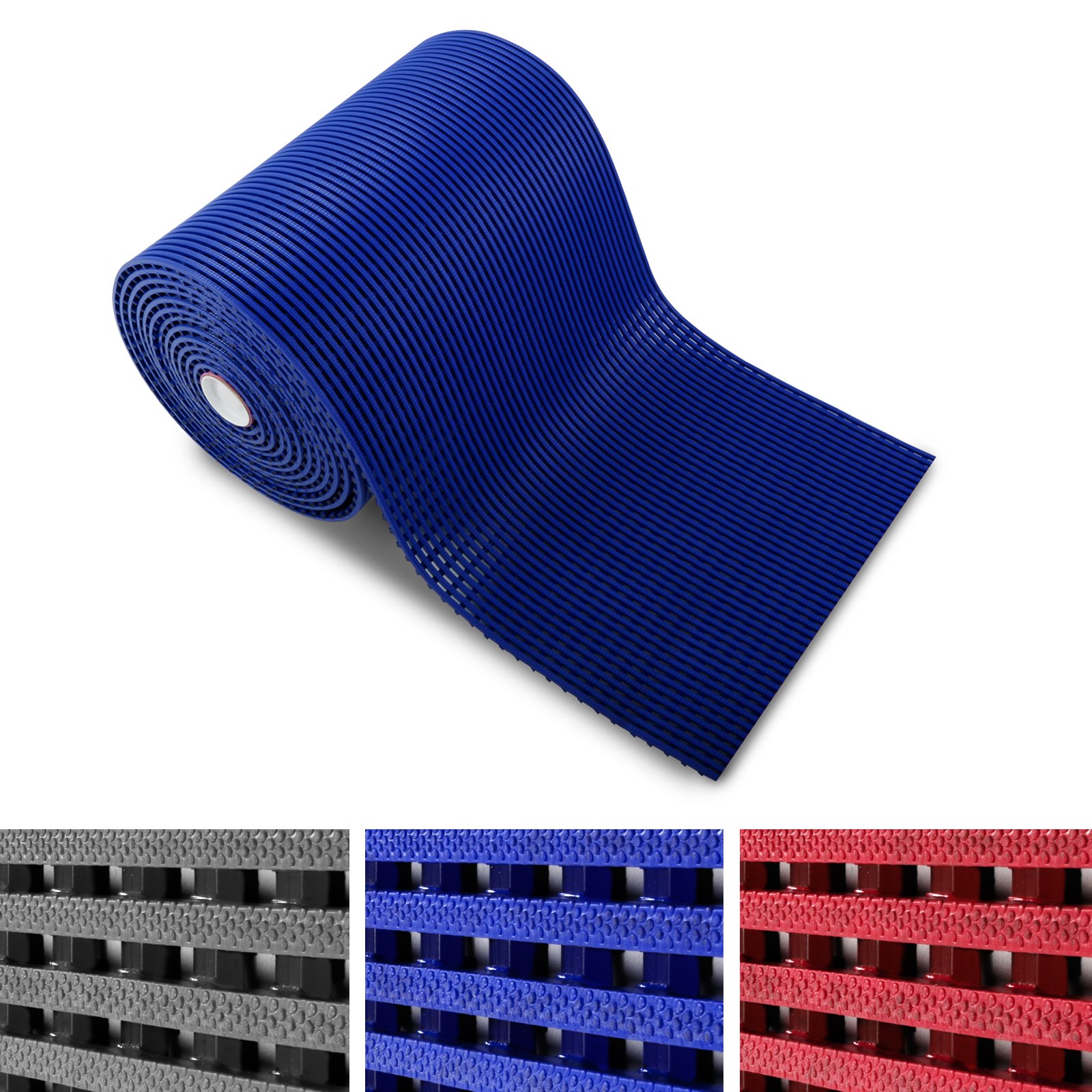 Tappetino antiscivolo antibatterico Aqua-Grip per ambienti bagnati come piscine o docce, Blu