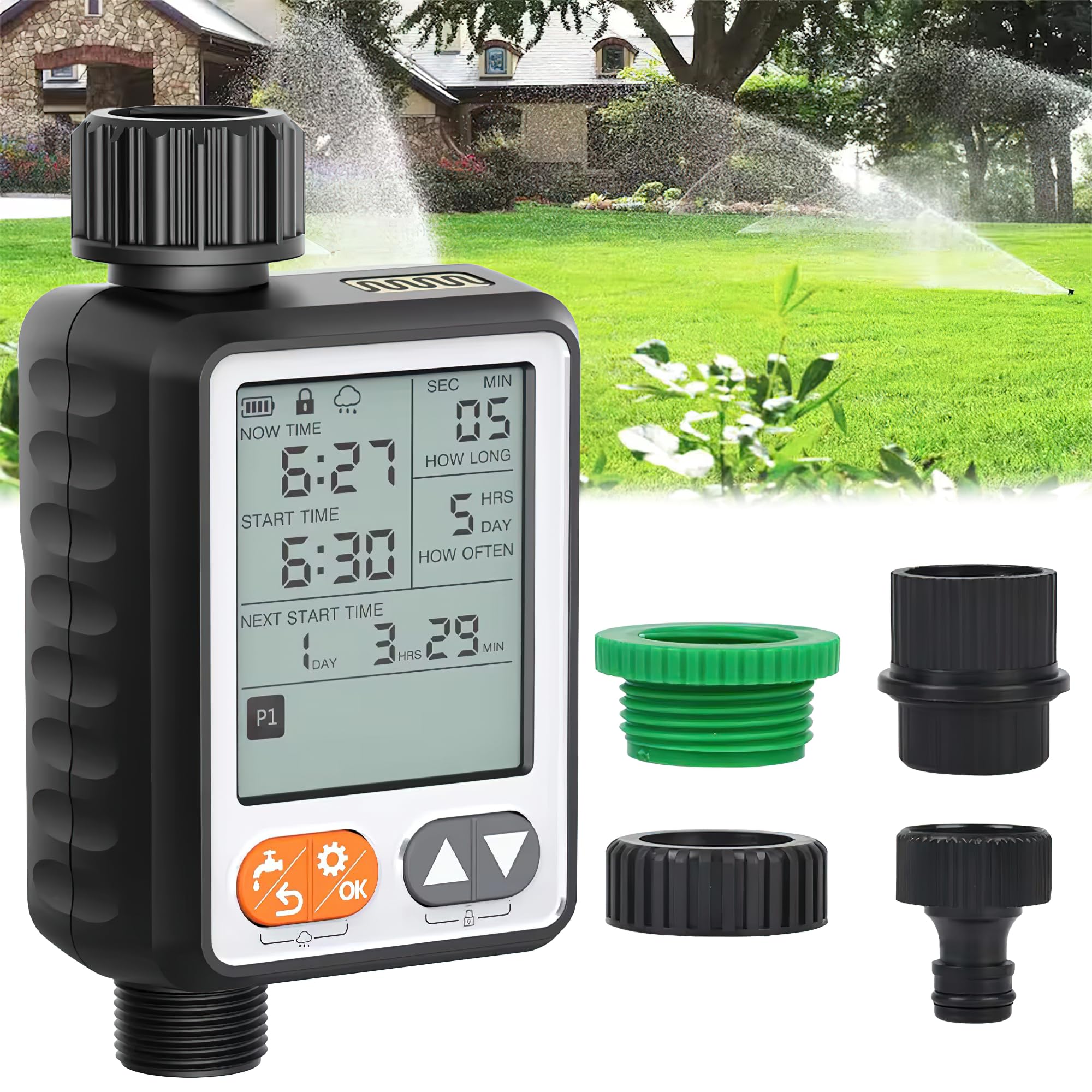 AVEDIA Automatic Watering for Plants 10 Separate Programmable Drip Irrigation System with Digital Timer, Large 3.3” LCD, IP67 Waterproof, Smart Sensor, Auto Control, Garden Tool for Holiday Use (B0DDCR7QSB) Amazon Price History, Amazon Price Tracker