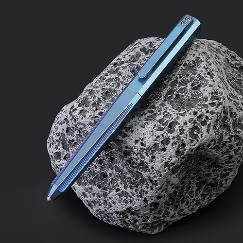 Miniatura 3 de Hamans Bolígrafo de titanio con tapa de clip de 5.2 pulgadas, bolígrafo táctico de tamaño compacto EDC para llevar a diario
