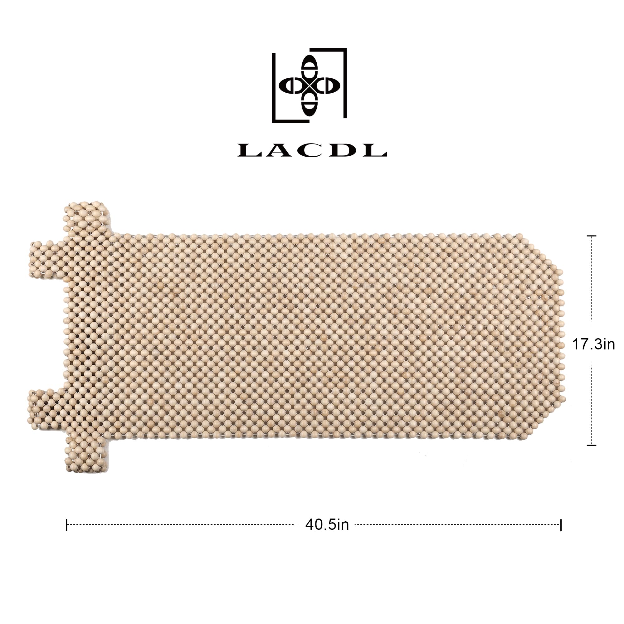 LACDL Coprisedili per auto con perline, cuscino per sedile in perline di legno naturale per camion, tappetino di raffreddamento per sedile ventilato estivo automobilistico, in legno Jeep massaggiante