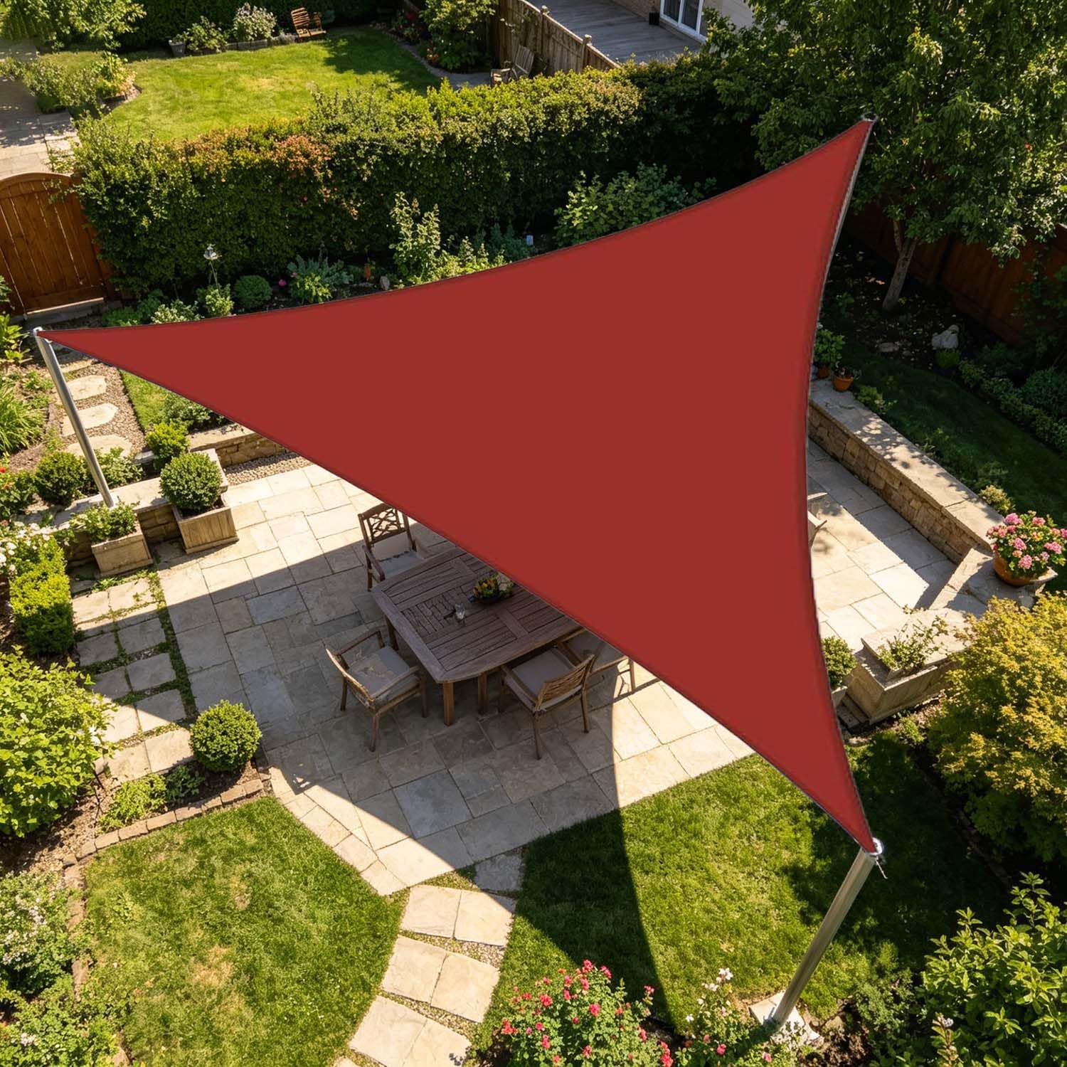 Voile d'ombrage de jardin triangulaire idéal pour terrasse et pergola