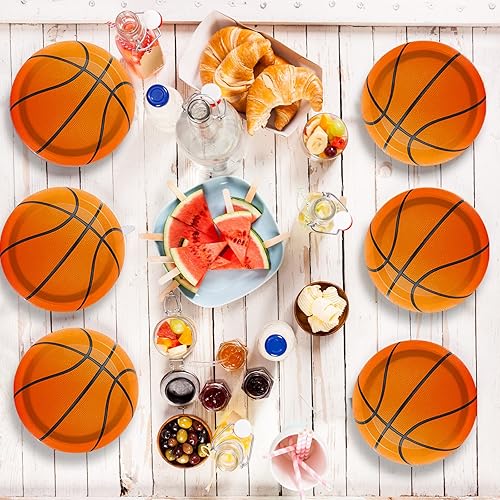 Miniatura 4 de Wiooffen 48 platos de fiesta de construcción de 7 pulgadas, platos de postre desechables, suministros de decoración, platos de papel temáticos de