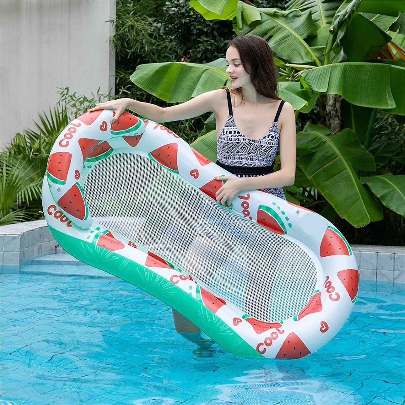 Hamac gonflable flottant pour piscine, matelas de piscine, chaise longue de plage, 1 pièce