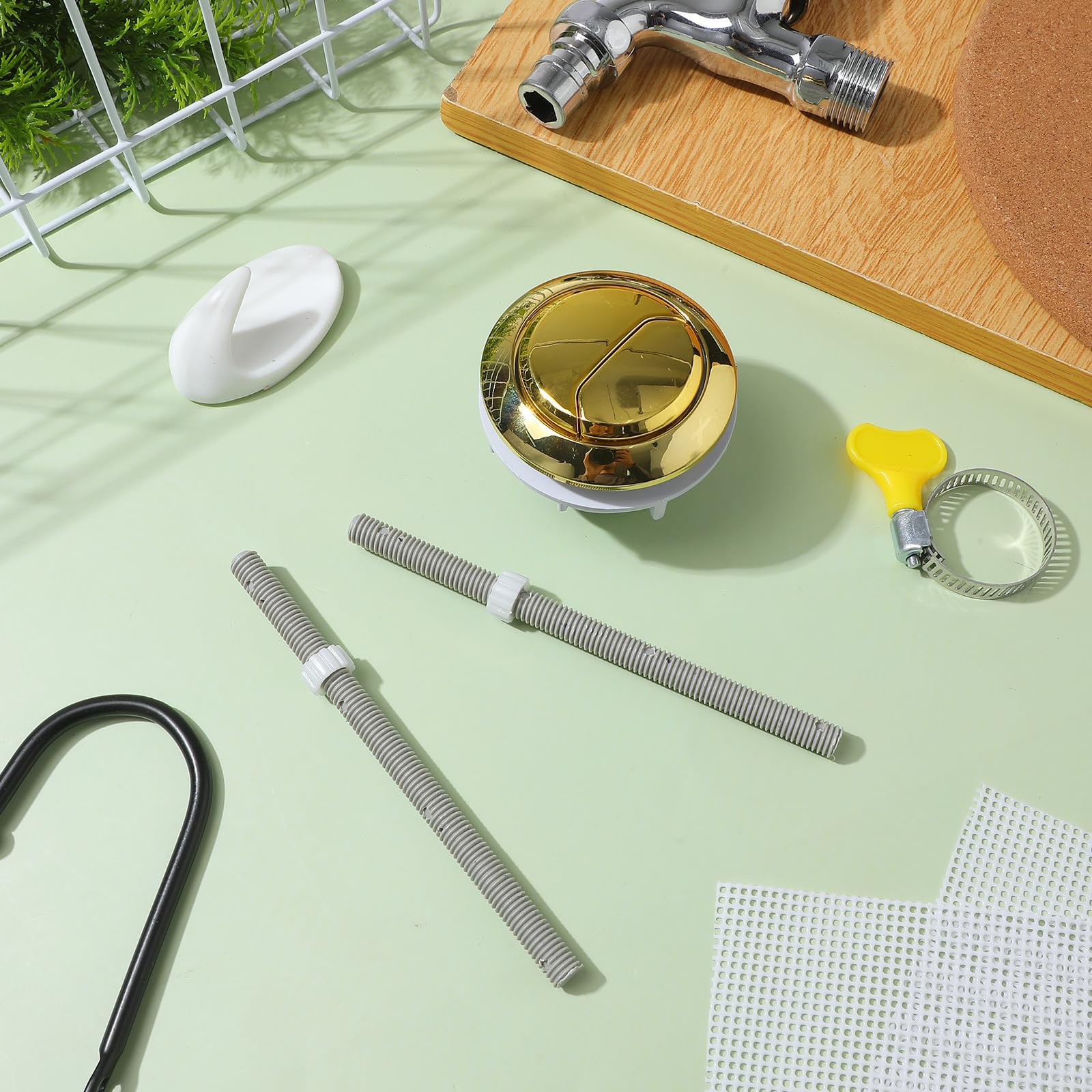 OSALADI Toiletten Druckknopf aus Abs mit Extra Langem Stangendesign Robuster Doppelspülknopf für Familien und Hotel Wc Spülkasten Zufällige Farbe